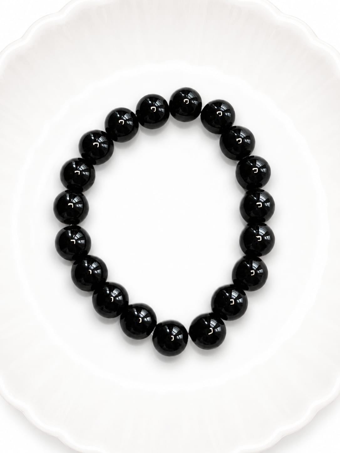 classic black bead bracelet classic black bead bracelet