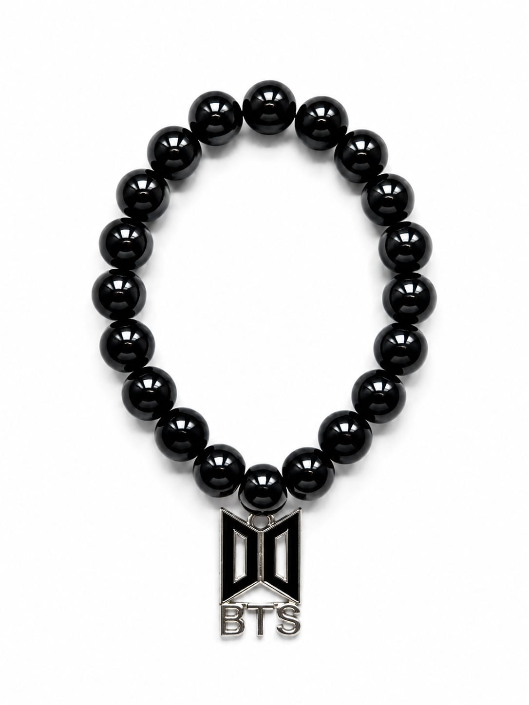 glossy black bead bracelet glossy black bead bracelet