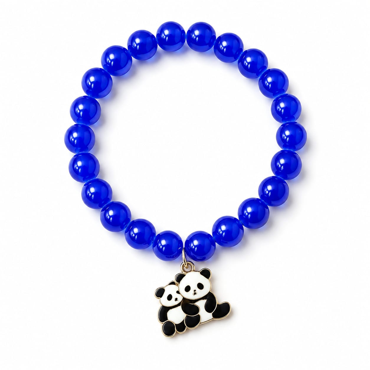glossy royal blue bead bracelet glossy royal blue bead bracelet