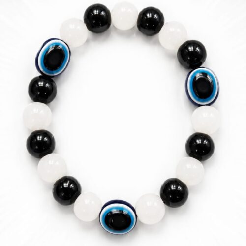 black and white bead bracelet