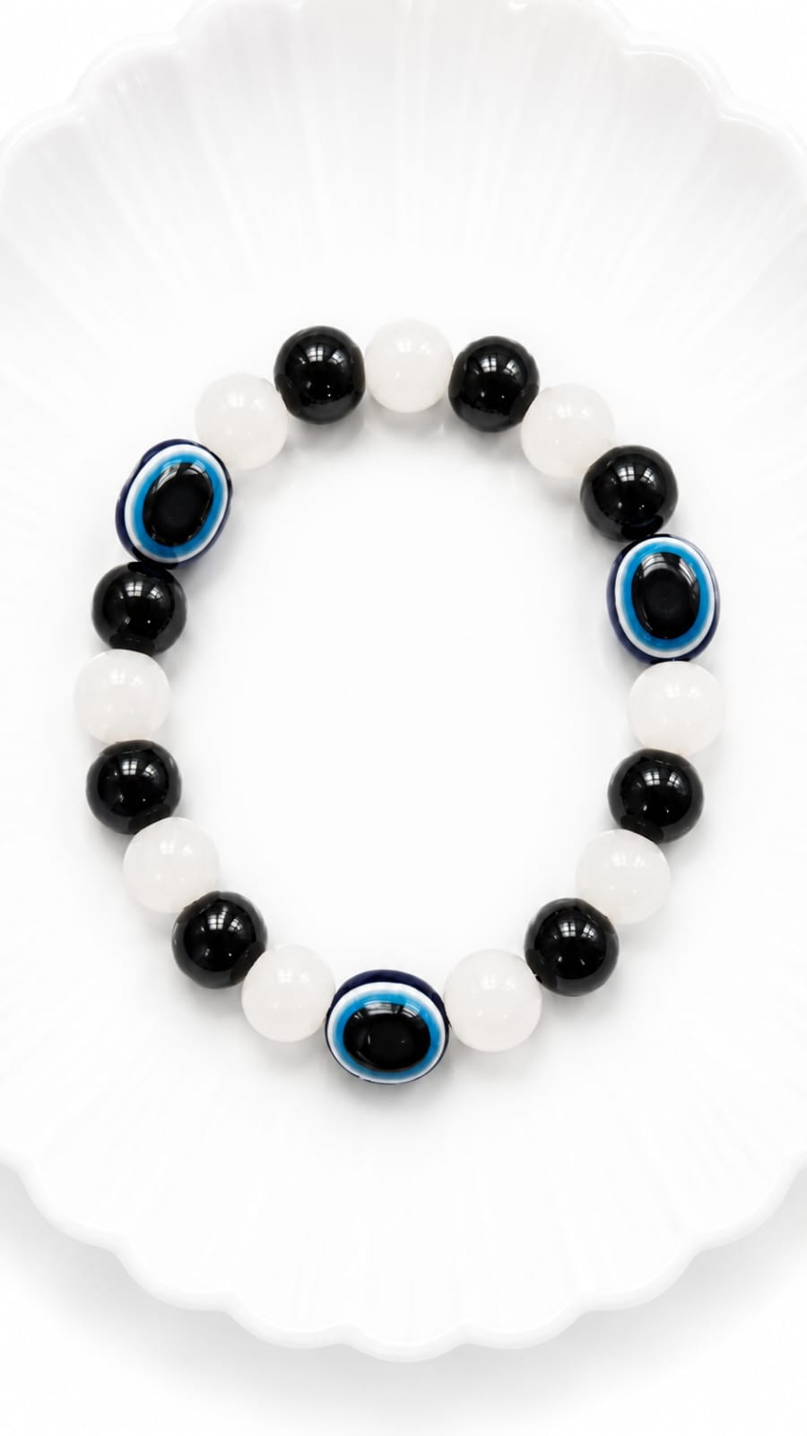 black and white bead bracelet black and white bead bracelet