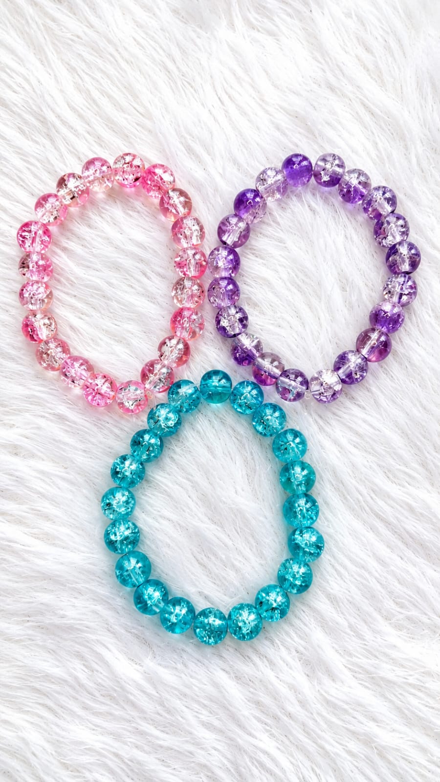crackle glass bead bracelet set crackle glass bead bracelet set