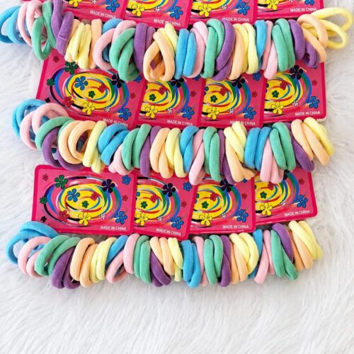 soft pastel seamless hair ties