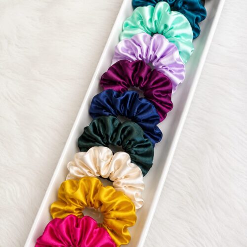 satin cloth scrunchies