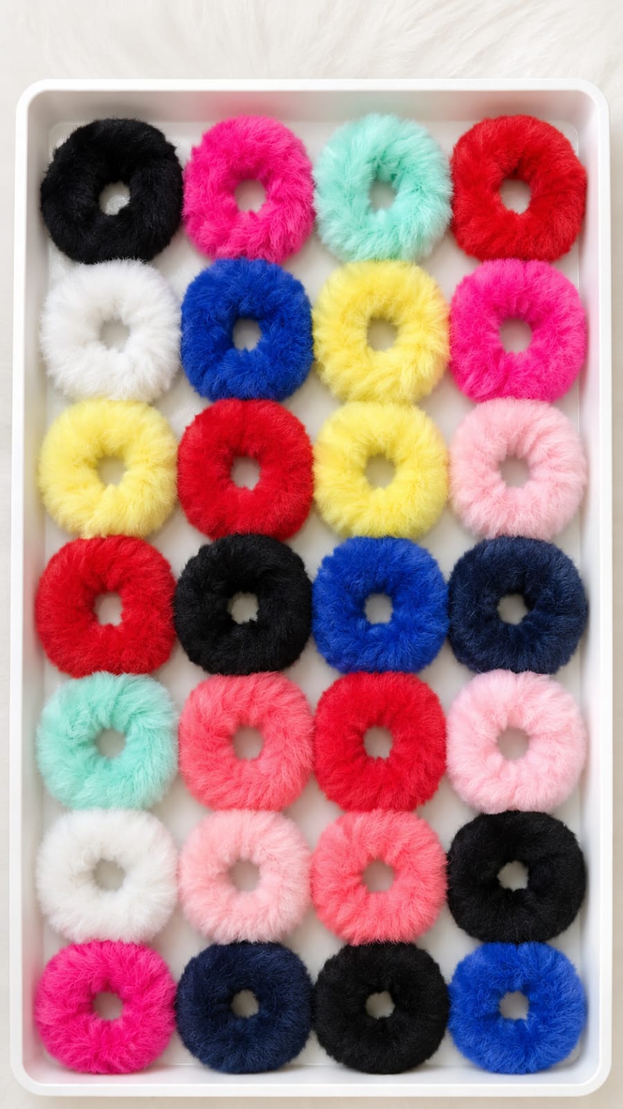 soft small fluffy fur scrunchies soft small fluffy fur scrunchies