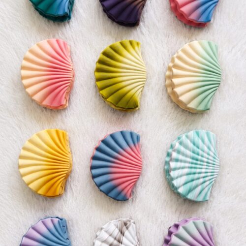 Home Matte Ombre Seashell Claw Clips
