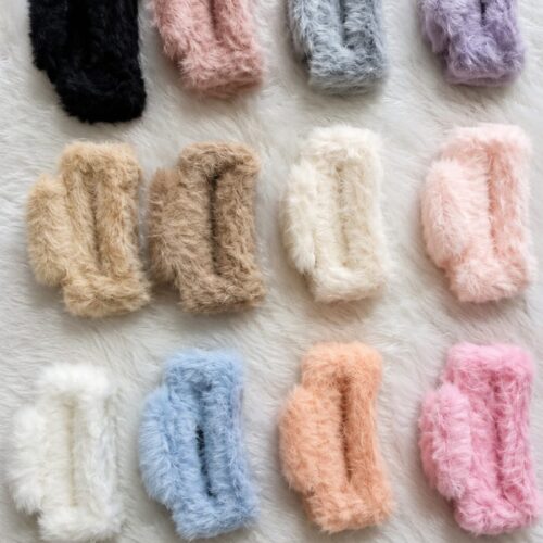 luxuriously soft fur clutches
