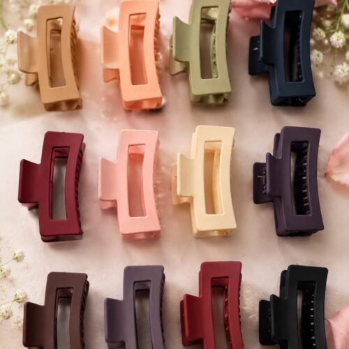 matte rectangular claw clips