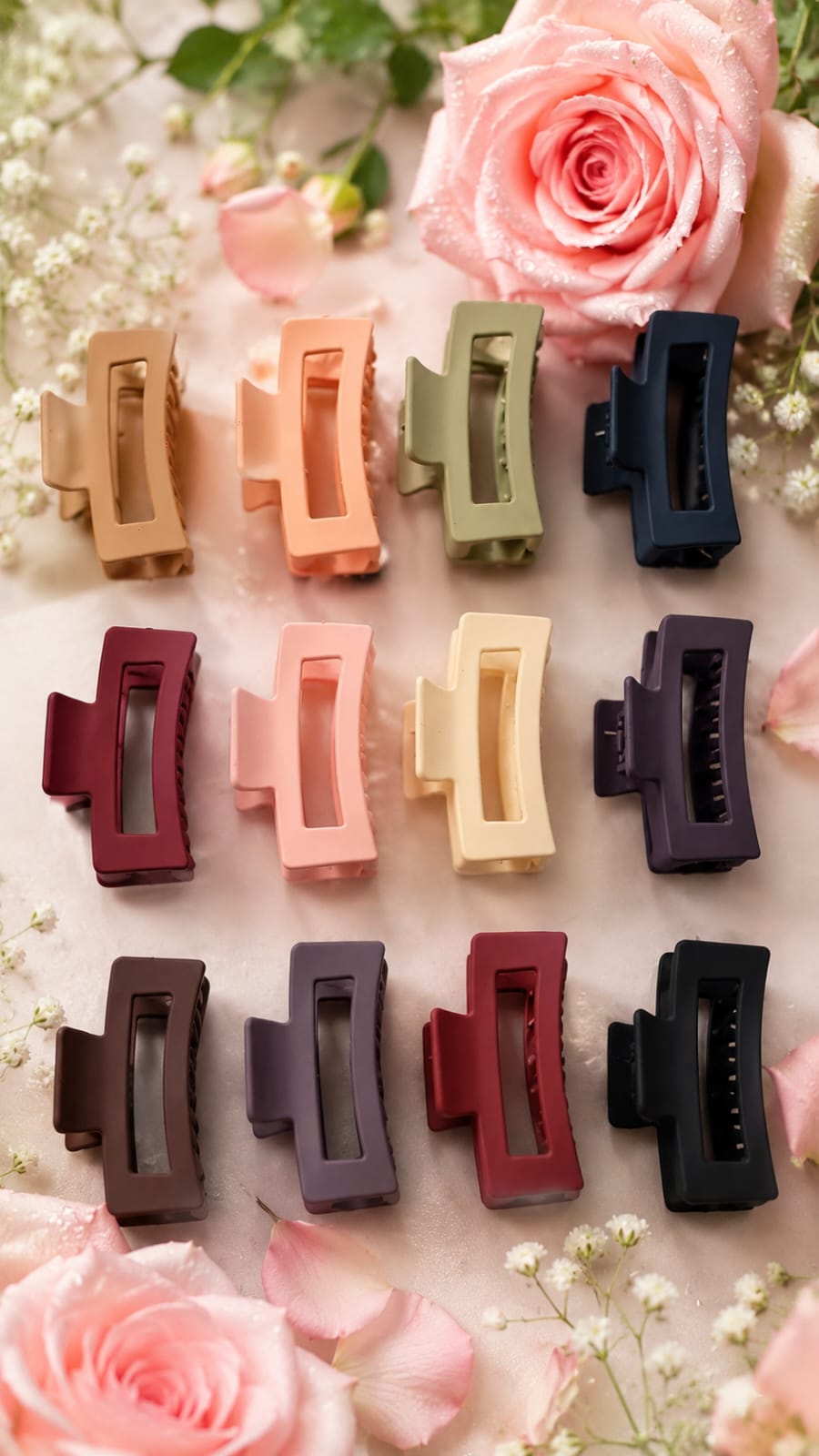 matte rectangular claw clips matte rectangular claw clips