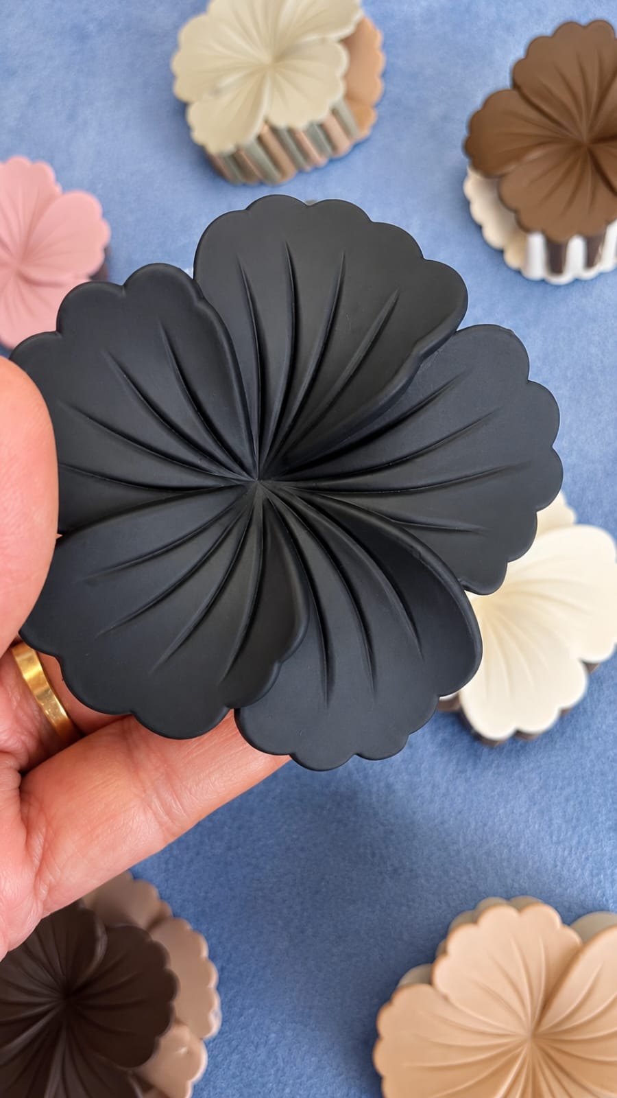 matte dual tone hibiscus 5 petal floral clutch matte dual tone hibiscus 5 petal floral clutch