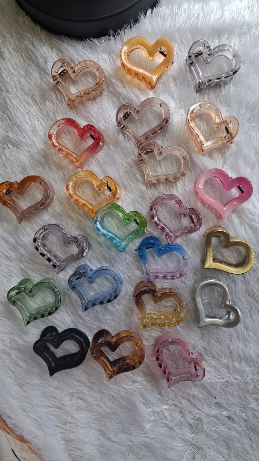 open heart shaped claw clips open heart shaped claw clips