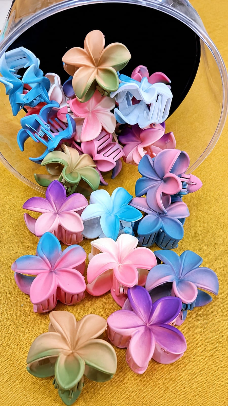 dual flower hair clips dual flower hair clips