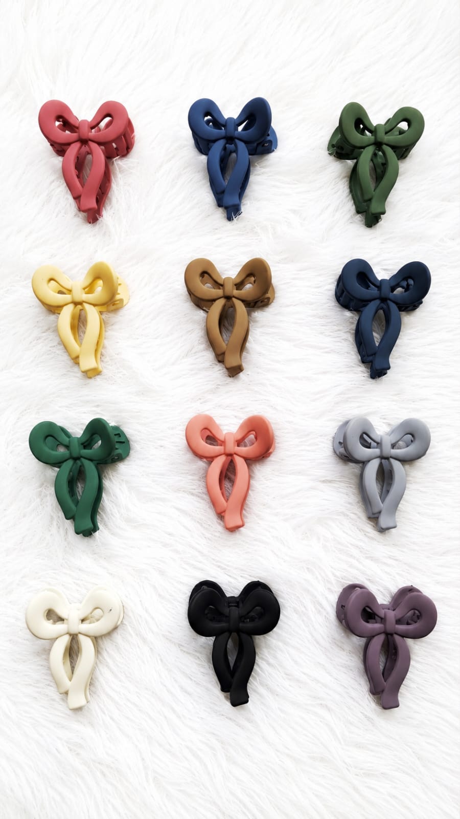 matte ribbon small bow shaped claw clips matte ribbon small bow shaped claw clips