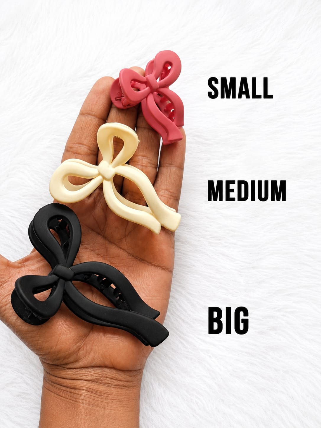 matte ribbon small bow shaped claw clips matte ribbon small bow shaped claw clips