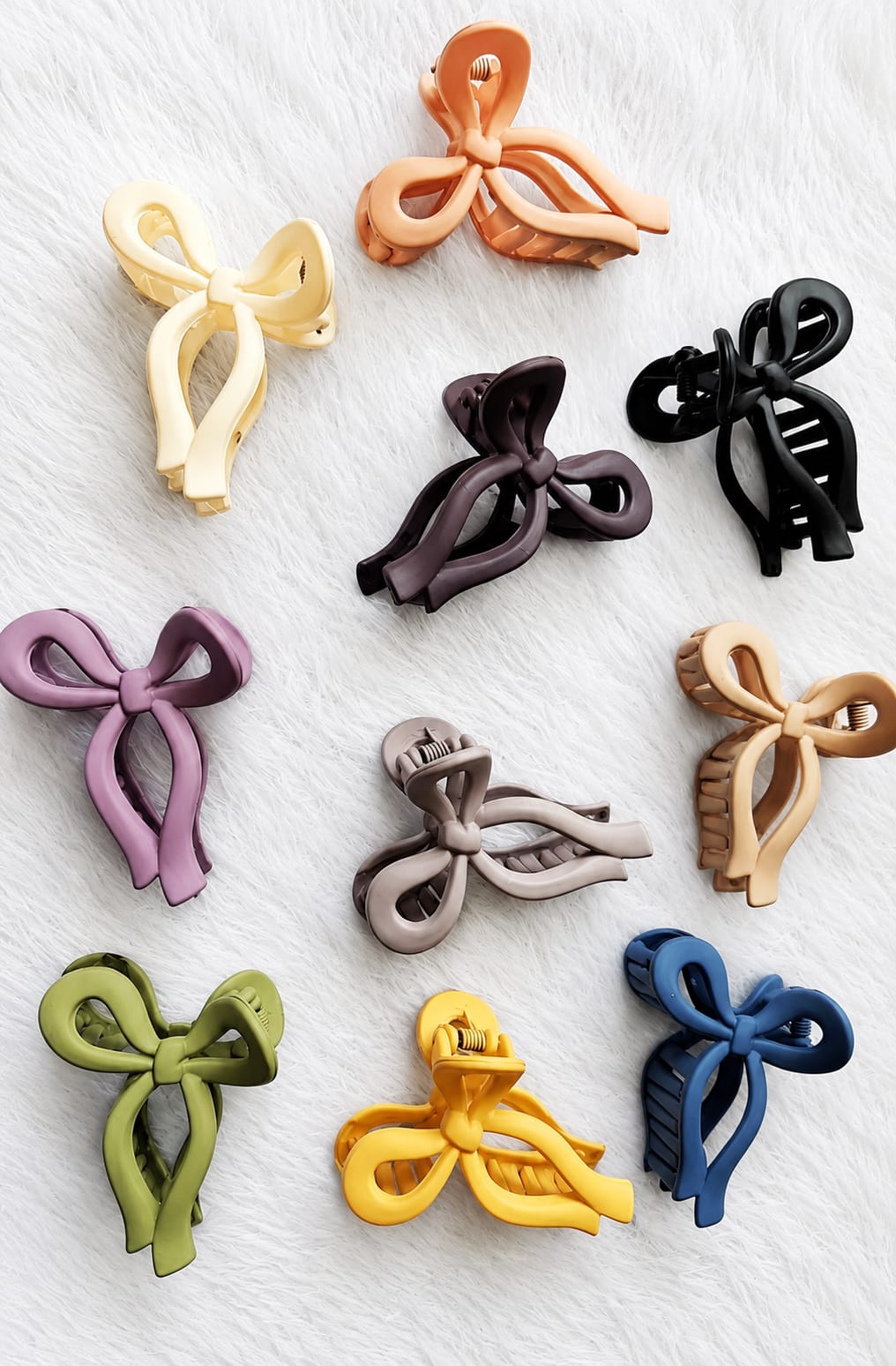 matte medium ribbon bow claw clips matte medium ribbon bow claw clips