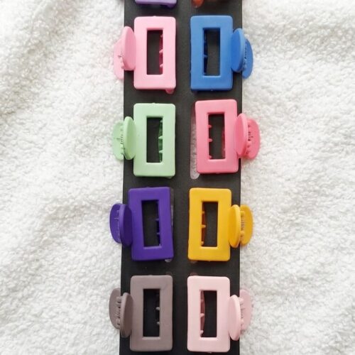 matte rectangular mini claw clips