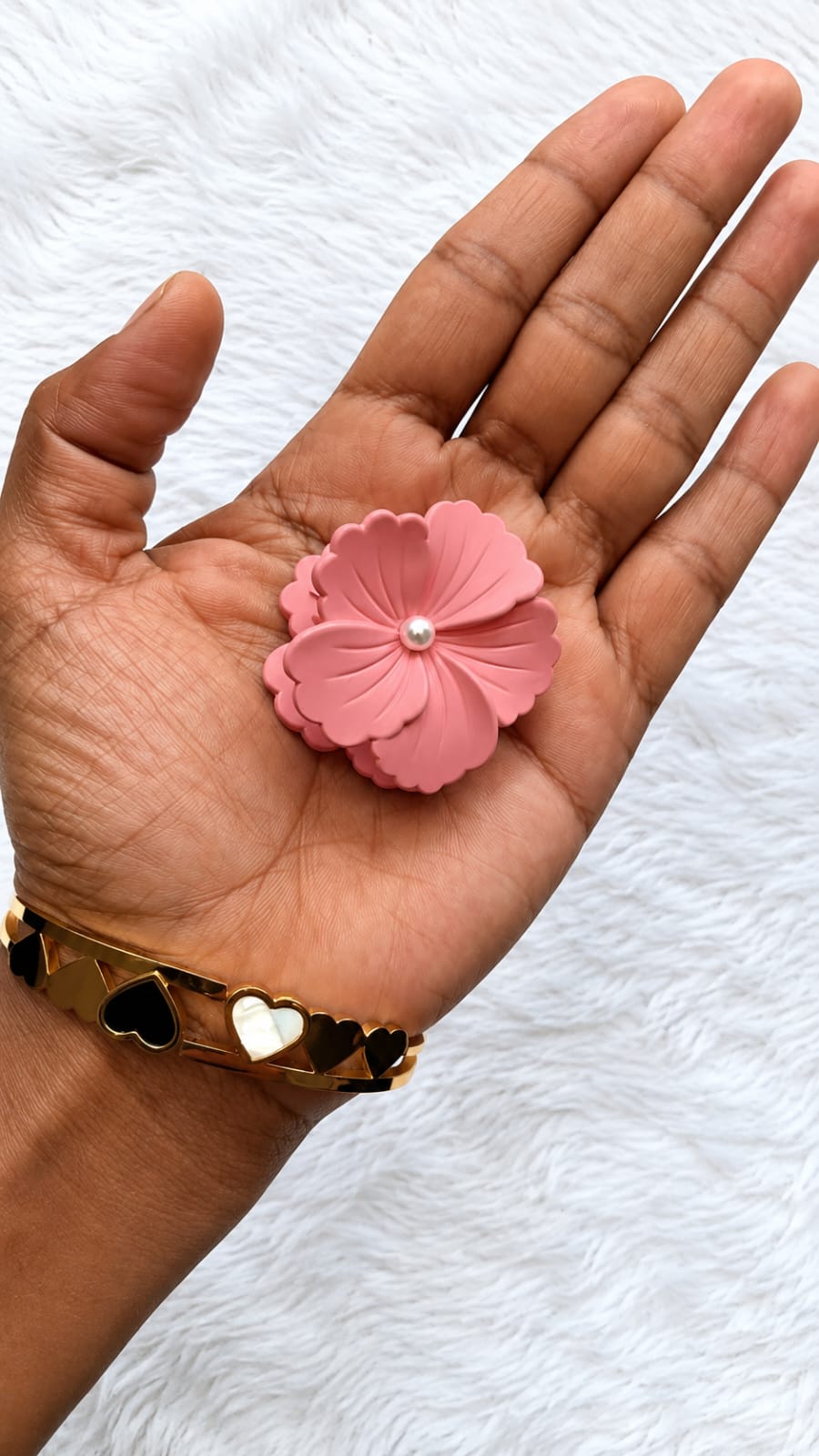 pearl centre matte flower claw clips pearl centre matte flower claw clips