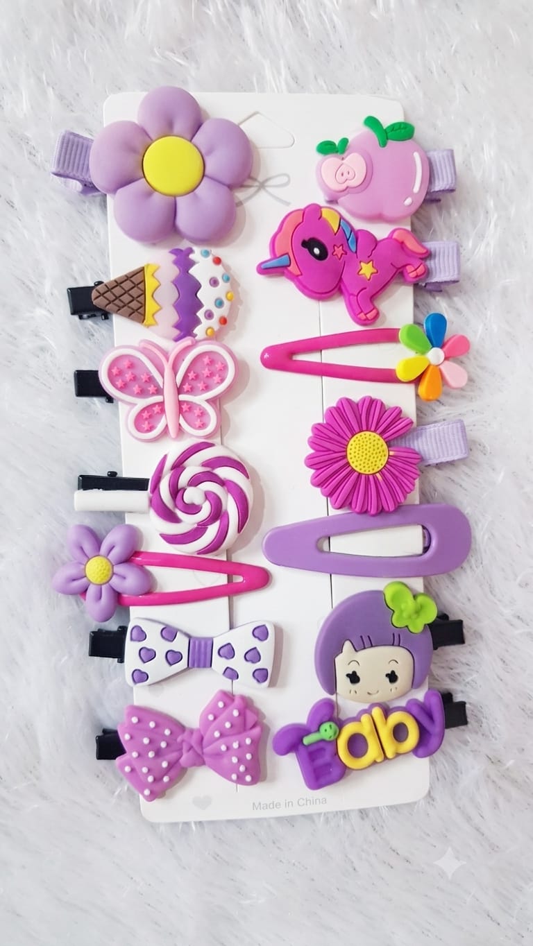 cute purple themed kids' hair clip cute purple themed kids' hair clip
