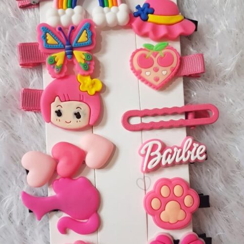 cute all pink theme kids' hair clip