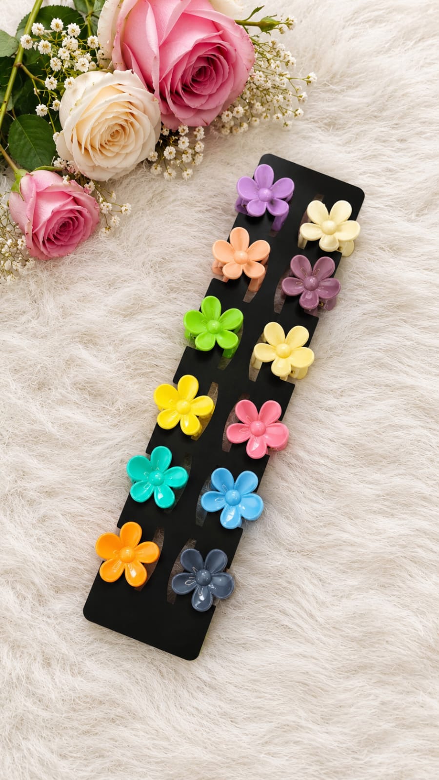 glossy daisy flower mini claw clips glossy daisy flower mini claw clips