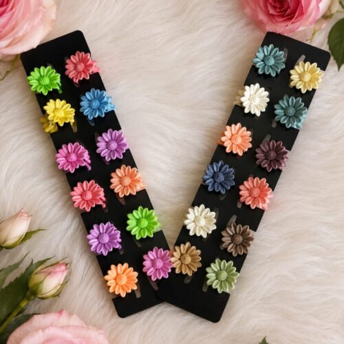vibrant flower clips