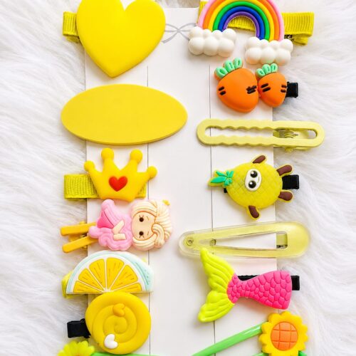 bright yellow theme kids' hair clip