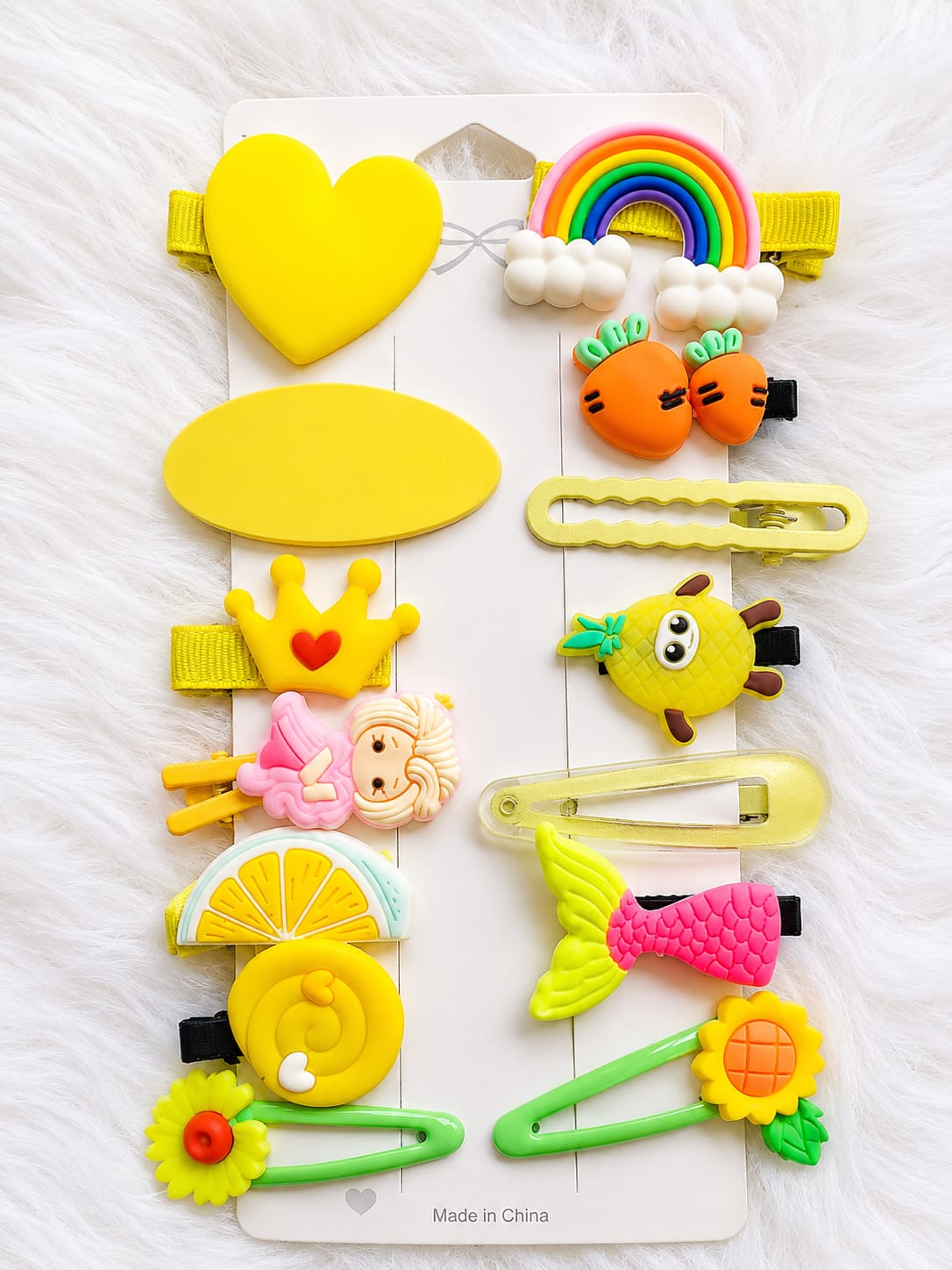 bright yellow theme kids' hair clip bright yellow theme kids' hair clip