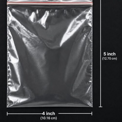 Clear self-sealing zip-lock pouches